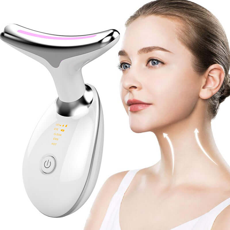 Neck Face Beauty EMS Facial Lifting Device for youthful skin and wrinkle reduction.