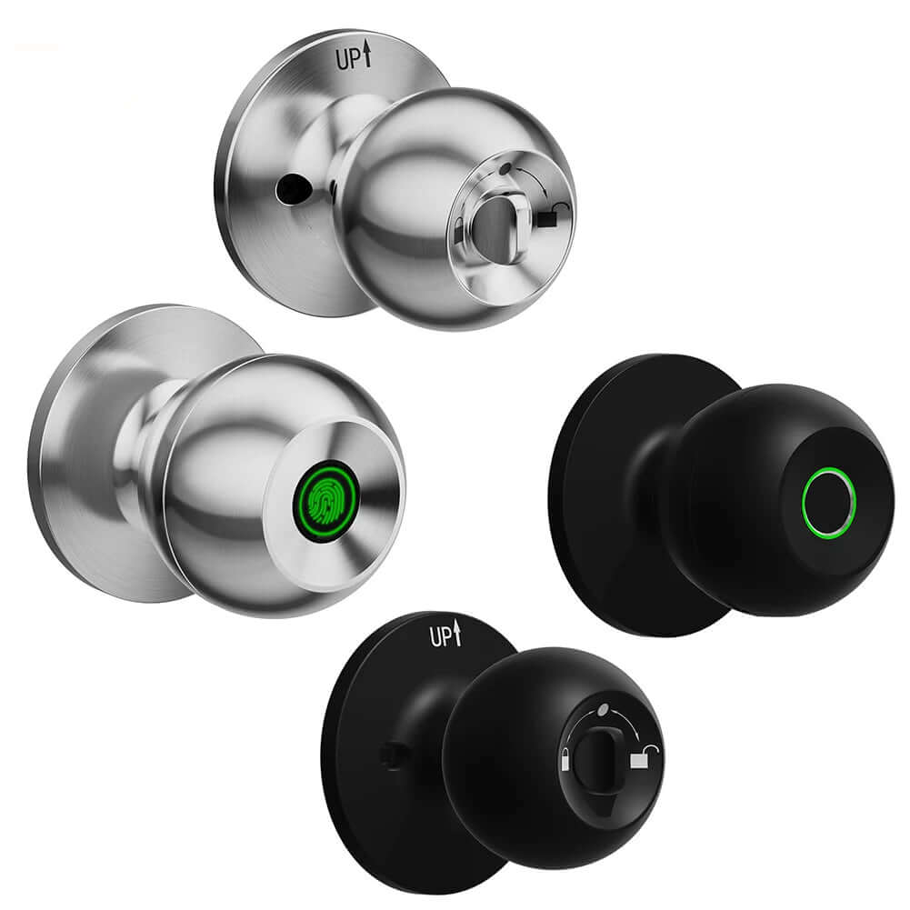 Smart Door Knob - Keyless Entry Lock showcasing various modern designs for enhanced home security.