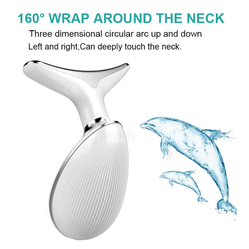 Neck Face Beauty EMS Facial Lifting Device with 160° wrap for effective neck treatment and skin rejuvenation.