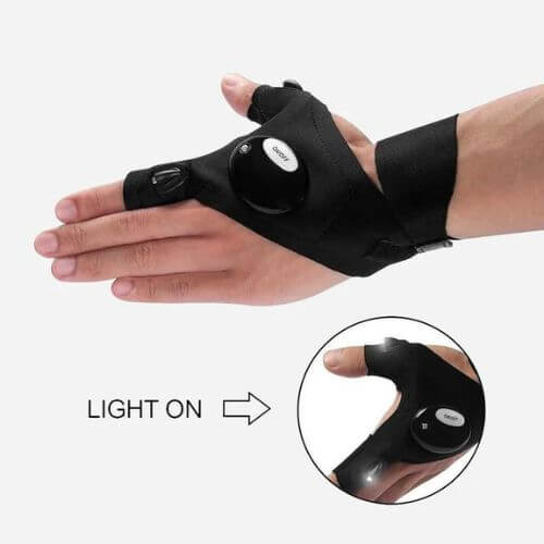 LED Flashlight Gloves - Illuminate Your Work with built-in LED lights for hands-free illumination.