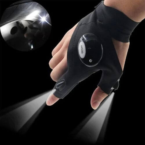LED Flashlight Gloves - Illuminate Your Work with integrated LED lights for hands-free illumination in dark spaces.