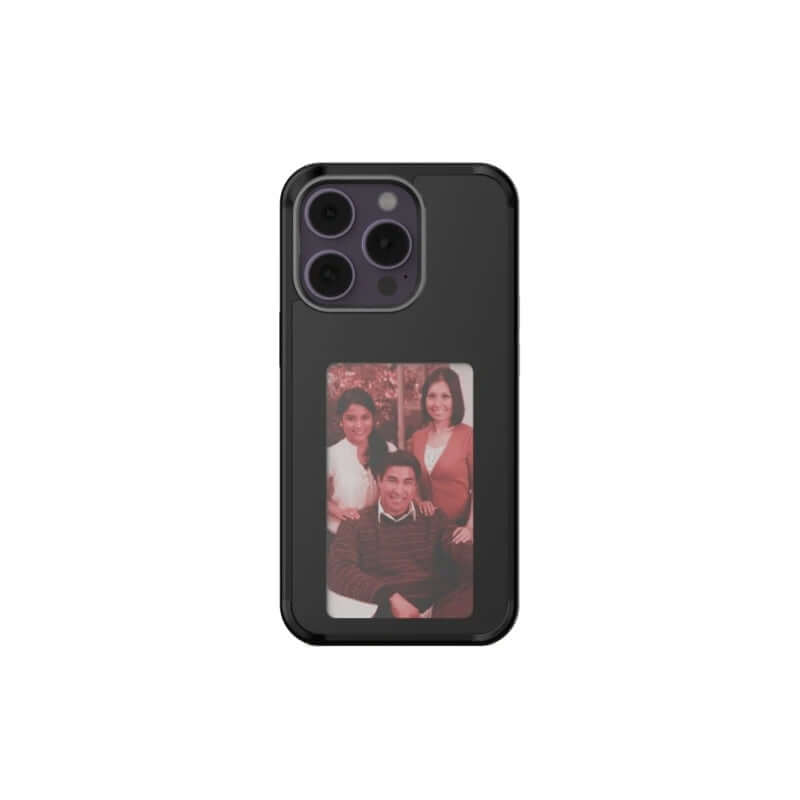 DIY Phone Case - Personalize Your Phone with a family photo on a black phone case.