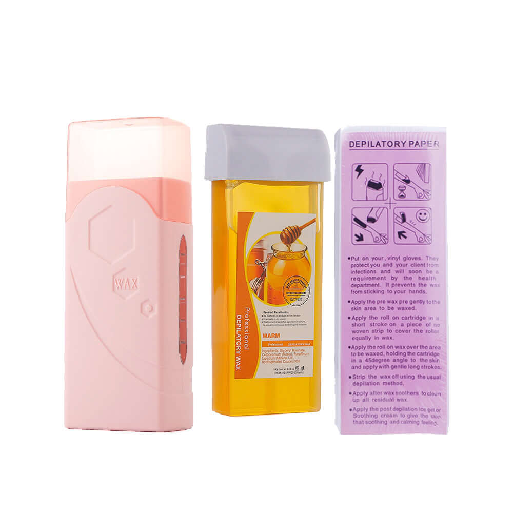 Depilatory Wax Heater - Smooth, Hair-Free Skin with wax warmer and depilatory paper for easy hair removal.