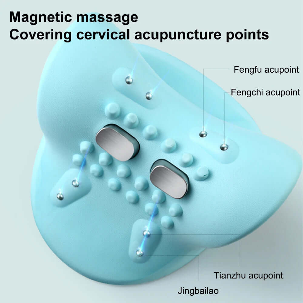 EMS Cervical Massager Stretcher featuring magnetic massage for cervical acupoints.