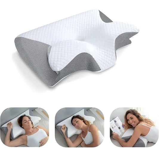 Memory Foam Cervical Pillow - Discover Blissful Sleep with ergonomic design for neck support and comfort.