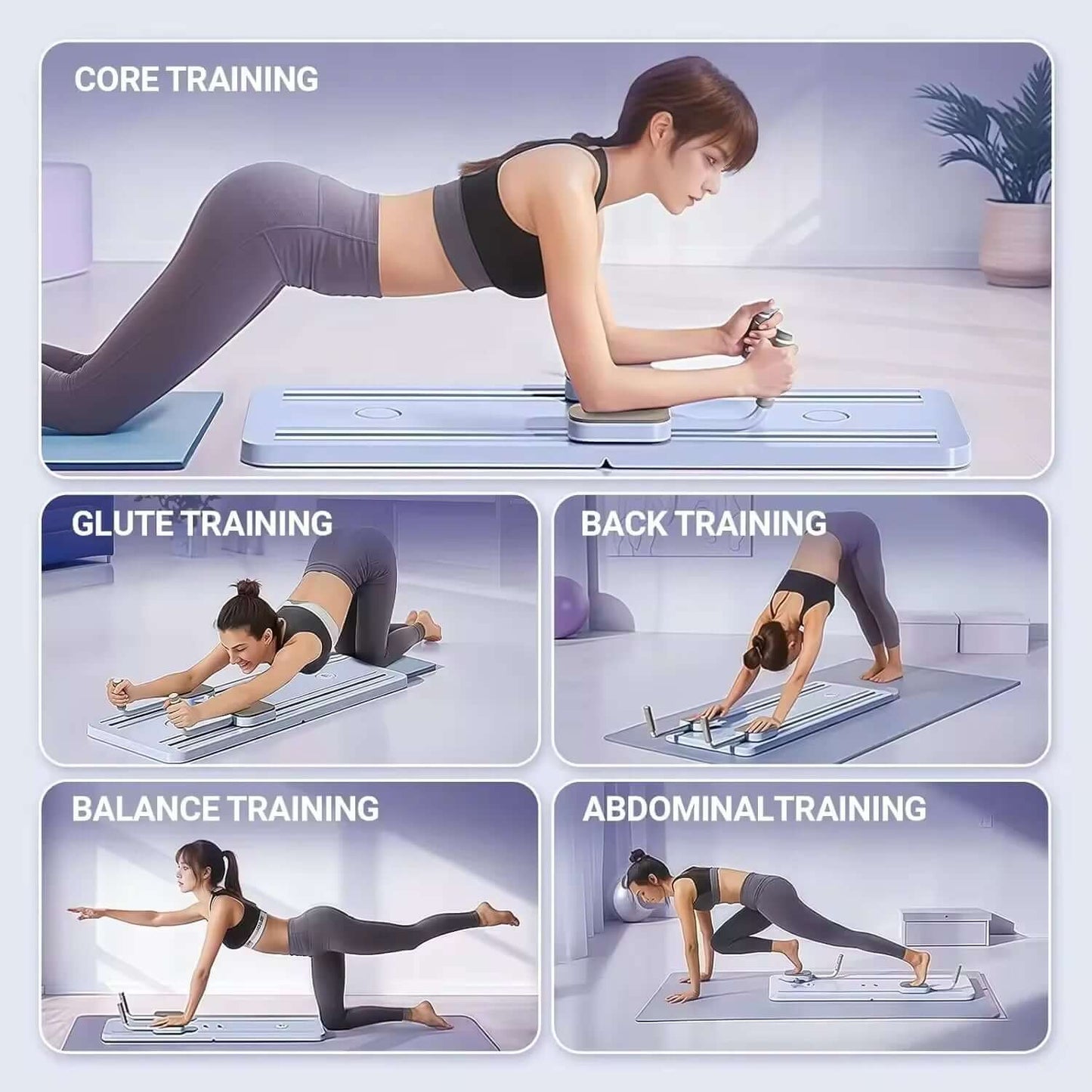 Multifunctional Abdominal Board for core, glute, back, balance, and abdominal training workouts.