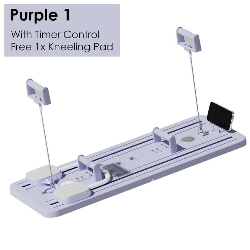 Multifunctional Abdominal Board in purple color with timer control and kneeling pad included.