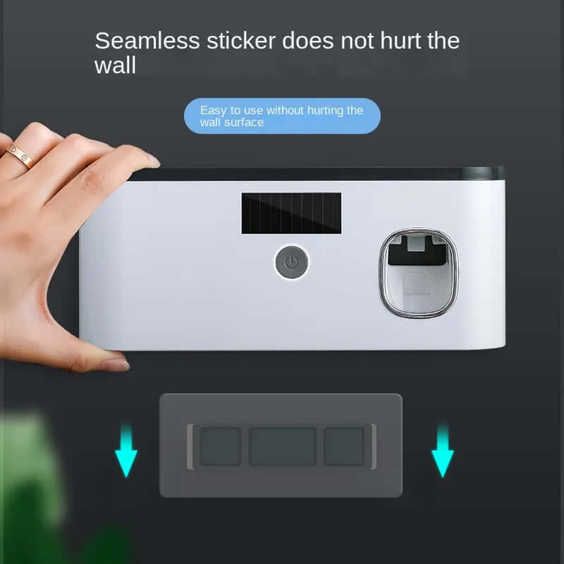 UV toothbrush storage rack - Wall Mounted with seamless sticker for easy installation without wall damage.